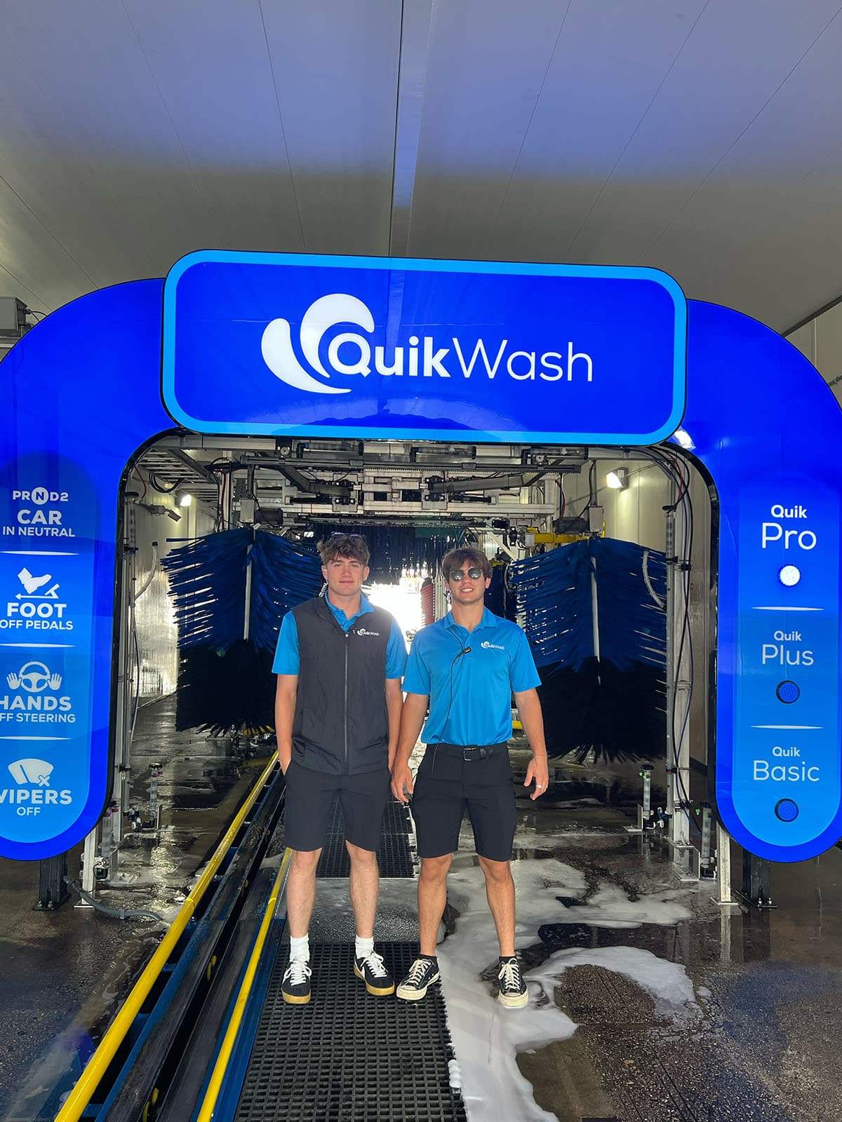 QuikWash team members at work